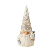 Jim Shore Heartwood Creek White Woodland - Gnome with Owl