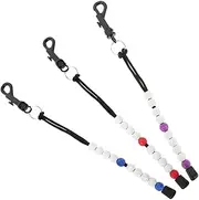TOKIDNY 3pcs Golf Scorer Golfs Scoring Tool Golfing Scoring Beads Chain Golf Score Counter Golf Counters Clicker Portable Golfing Scoring Chain Golfing Training Tool Golfs Stroke Counter