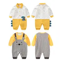 在飛比找ETMall東森購物網優惠-Colorland-長袖包屁衣 連身衣 童裝 寶寶衣