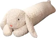 Hofun4U Rabbit Plush Pillow, Rabbit Stuffed Animal, Rabbit Plush Long Body Pillow for Easter Plushie (White,47 inch)
