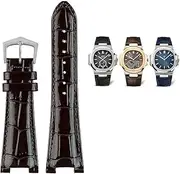 For Patek Philippe Genuine Leather Watch Belt 5711 5712g Nautilus Watch Strap Special Interface 25mm*13mm Men Watchbands