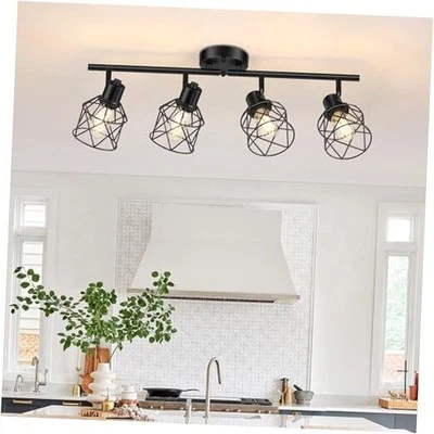 4-Lights Semi Flush Mount Ceiling Light, Adjustable Multi-Directional Light