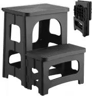 Folding 2-Step Stool, Non-Slip Collapsible Step Stools for Kids & Adults, Multip