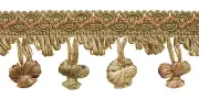 Olive Peach Ivory 2" Onion Tassel Fringe Trim Prairie Peach [By The Yard]