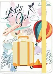 [beinkmake] Passport Holder RFID Passport Cover Travel Wallet Passport Case with Credit Card Slots, Yellow Luggage