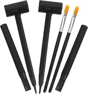 FUNNETOYU 2 Sets Archaeological Digging Tools Gemstone Excavation Kit for Learning Fun Includes Hammer Brush Shovel Birthday Christmas Young Explorers