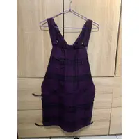 在飛比找蝦皮購物優惠-【萱衣潔】H2O 羊毛紫色格紋吊帶裙/高質量紫色羊毛窄裙 二