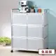 【Homelike】鋁合金3尺六門收納櫃(餐櫃)