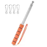 5.25Ft/1.6M Telescopic Handheld Flagpoles, Telescopic Flag Pole with Clips
