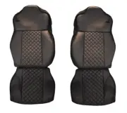 2 Black Seat Covers from Eco-Leather for Ford F-MAX Trucks Lorry Trailor