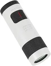 Monocular 10-30x21 Zoom Mini Telescope Portable Scope Equipment Optical Monocle(White)