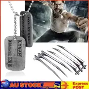 1Pair Wolverine Claws Realistic Plastic Cosplay Costume Props + Free Necklace