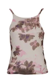 Mottled Floral Knit Singlet--STA-UT1790