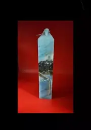 1+LB Natural Blue Calcite Quartz Crystal Amazonite Points Tower Healing Energy