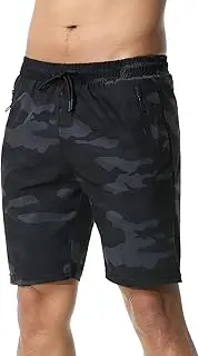 [Surenow] Men's 7" Workout Running Shorts Camouflage Quick-Dry Lightweight Breathable with Pocket