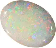 [Ayush Gems] 6.00 Ratti Opal Stone Certified Natural Fire AA++ Quality Oval White Astrological Australian Opal Loose Gemstone, Loose Gemstone, Opal, Loose Gemstone, Opal