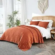 S VICTORY SYMBOL Linen Quilt Set Queen Size-3 Piece Bedding Quilt Coverlets,All Seasons Caramel Bedspreads,Washed Linen Shell and Rayon Derived from Bamboo Filling Quilted Coverlet