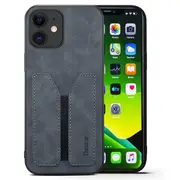Denior For Apple iPhone 11 Leather Case with Elastic Wallet Card Holder Slot Pocket Cover – Grey