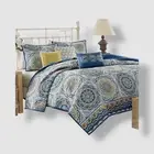 Madison Park, Blue Tangiers 6-Pc. Quilt Set, Full/Queen Size