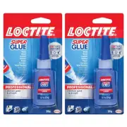 Loctite Super Glue Professional Liquid, 20 Gram Bottle, 2 Pack - Clear Superglue
