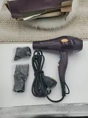 CHI Pro Low EMF Professional Black Hair Dryer with Nozzle & Diffuser.