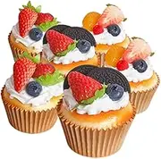 PEPLAYTAL 6Pcs Realistic Artificial Cake Dessert Model Fake Bakery Display Props for Home Office and Wedding Decor PU Material for Long Lasting Use