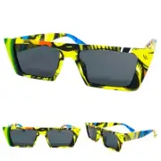 Classic Modern Contemporary Retro Punk Rock SUN GLASSES Funky Graffiti Frame C3