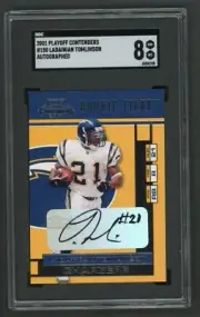 2001 Playoff Contenders Ladainian Tomlinson RC Ticket AUTO /600 SGC 8 NM-MT