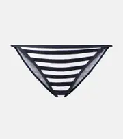 [Jade Swim] Jade Swim Bare Minimum striped terry bikini bottoms AU 10 blue