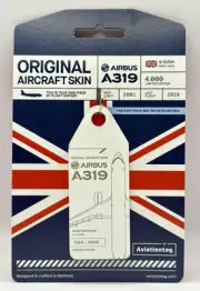 Aviationtag A319 British Airways WHITE Skin Tag