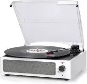 Vinyl Record Player with Speaker Vintage Turntable for Vinyl Records, Belt-Drive