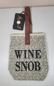Mona B Double Wine Snob Caddy Sustainable Canvas Bag Bottle Holder