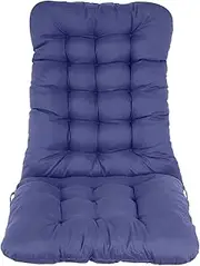 ZLHETWT High Back Patio Chair Cushions, Non Slip Soft Thicken Durable Patio Seat Cushion High Back Chair Cushion for Indoor Outdoor Home Office Garden Use 27 x 20inch (Navy Blue)