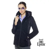 在飛比找ETMall東森購物網優惠-【Lynx Golf】女款保暖舒適大千鳥格紋剪裁配布設計鏡面