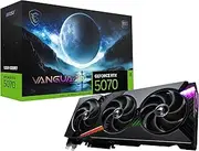 MSI Gaming RTX 5070 12G Vanguard SOC Graphics Card (12GB GDDR7, 192-bit, Extreme Performance: 2655 MHz, DisplayPort x3 2.1a, HDMI 2.1b, NVIDIA Blackwell Architecture)