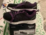 Reebok Fusion Flexweave Work Shoes In Black/Purple (RB315)-Women’s Sz 9.5M-NIB