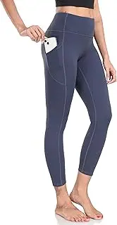 YUNOGA Fleece Lined Leggings with Pockets for Women Thermal Warm Tights High Waist Tummy Control 7/8 Yoga Pants