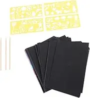 HEALSOPTHY 1 Set Scratch Drawing Papers DIY Art Craft Kit Scratch Off Notes for Creative Activity for Imagination Development