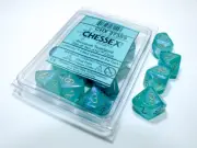 Borealis® Teal/gold Luminary Set of Ten d10s