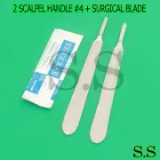 2 SCALPEL KNIFE HANDLE #4 + 20 STERILE SURGICAL BLADE #22