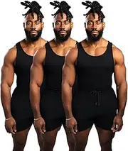 [Ekkovision] Beaters, Men's Tank Tops, Cotton Spandex Blend Tanks for Men, Comfortable, Durable Ribbed Fabric, Please Size UP
