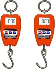 Binxind 2X Mini Crane Scale Weighing Digital Industrial Hanging Scale 200Kg/441Lb Heavy Duty Hanging Hook Scales Orange