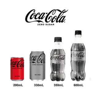 【Coca-Cola 可口可樂ZERO SUGAR】無糖零卡迷你罐200ml x8入/組