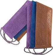 DRESSOOS 3pcs Exfoliating Back Scrubbers Bath Towels Rubbing Towels for Body Exfoliation Lightweight Durable with Reinforced Edges for Camping Travel