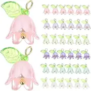 [DIYEAH] Ornaments Lily of Bracelets Dainty Necklace Flower Pendant Necklace Charms Candy Necklace Bracelet Charms Bell Flower Bracelet Bead Charms