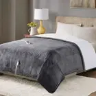 Degrees of Comfort Sherpa Plush Heated Blanket, Full Size Bed Electric Blankets