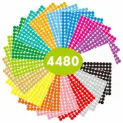 4480 Polka Dot Sticker Labels 3/4" Round, 16 Assorted Colors Mega Bundle