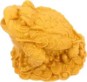 Garden Toad Decor Ornament Spitting Frog Water Pump for Home Kitchen Pond Small Size Orange