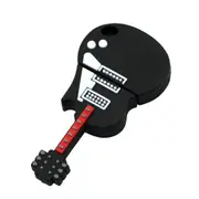 Black Silicone Guitar Design USB Flash Drive U Disk black_32G