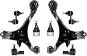 Control arm 8pcs Front Lower Suspension Kit Control Arms Ball Joints Sway Bar Links Outer Tie Rods Set Compatible For Honda Civic 2001-2005